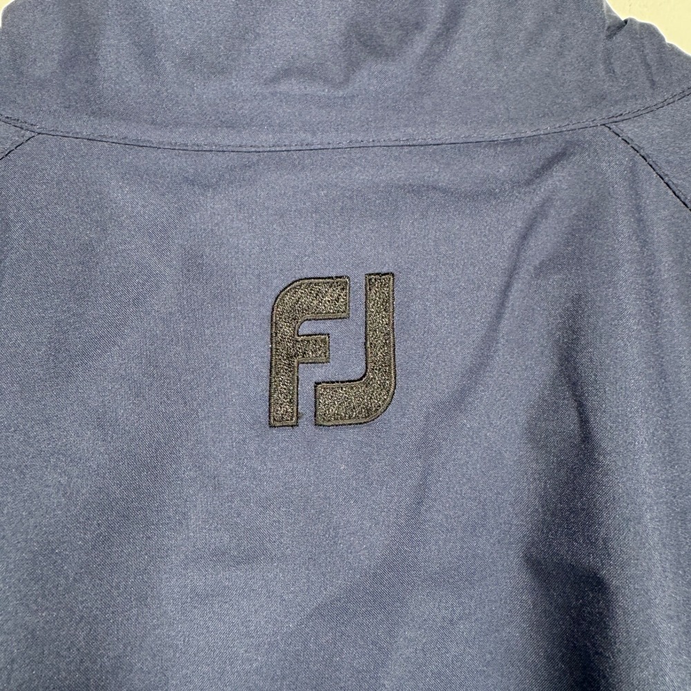 FootJoy DryJoys Golf Jacket Women Medium Navy Blue Black Vented Rain Waterproof - Picture 9 of 10